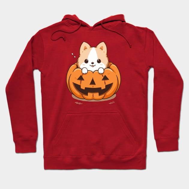 Puppy in a pumpkin Hoodie by etherElric